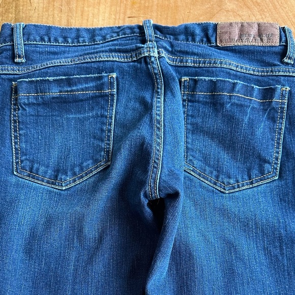 Selvedge Fleece Cuff Capri Jeans Blue Wash Industry Korea Low Rise Size 29x23 - Picture 15 of 16